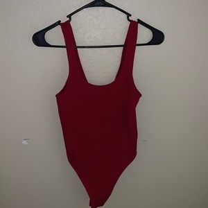 Red Low Back Bodysuit